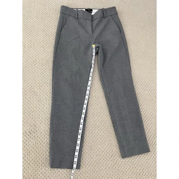 j crew 365 cameron women grey ankle pants size 4 - Picture 8 of 9
